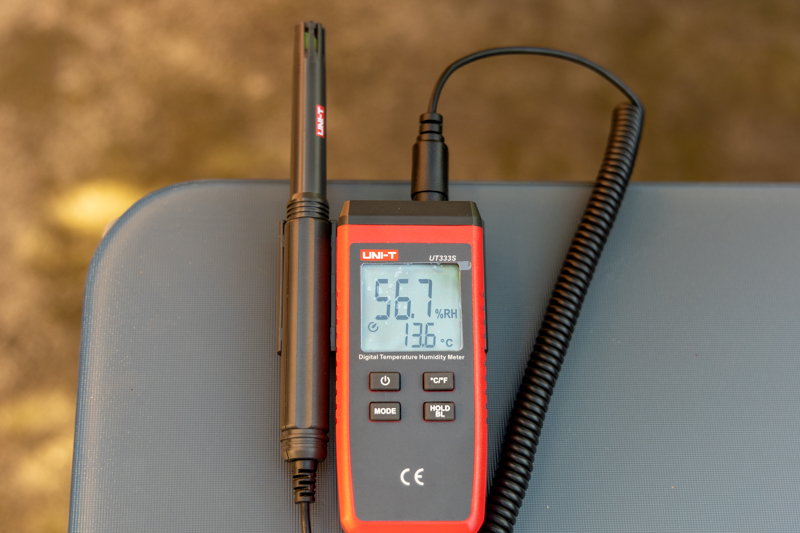 digital thermometer humidity meter measuring air temperature